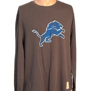 Detroit Lions Long Sleeve Retro Sport Shirt Men's Size Large NFL Football